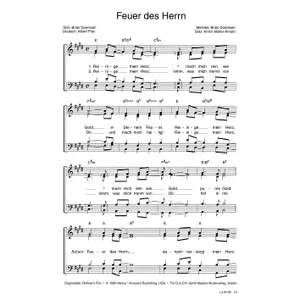 Produktbild des Artikels Feuer des Herrn (Noten - Download)