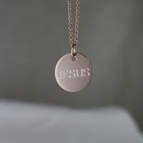 Produktbild des Artikels Kette mit Anhänger "JESUS" vergoldet ()