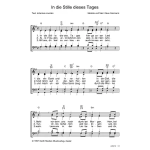 Produktbild des Artikels In die Stille dieses Tages (Noten - Download)