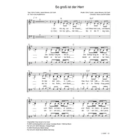 Produktbild des Artikels So groß ist der Herr (Noten - Download)