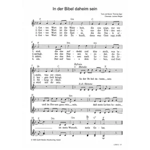 Produktbild des Artikels In der Bibel daheim sein (Noten - Download)