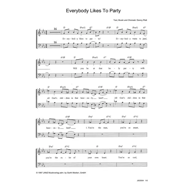 Produktbild des Artikels Everybody Likes To Party (Noten - Download)