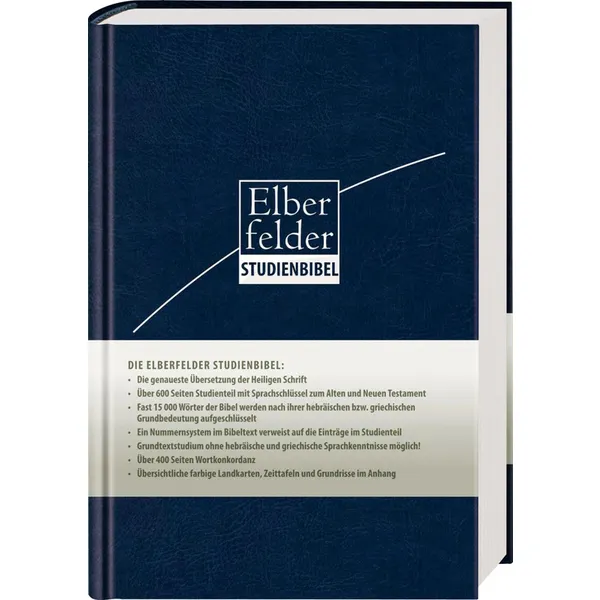 Produktbild des Artikels Elberfelder Studienbibel - ital. Kunstleder, blau (Bibel - Kunstleder)