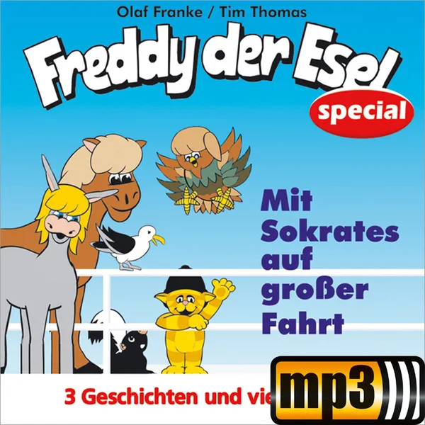 Produktbild des Artikels Mit Sokrates auf großer Fahrt - Freddy der Esel special (MP3-Hörspiel - Download)