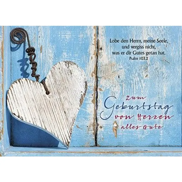 Produktbild des Artikels Postkarten: Zum Geburtstag von Herzen, 4 Stück (Schreibwaren)