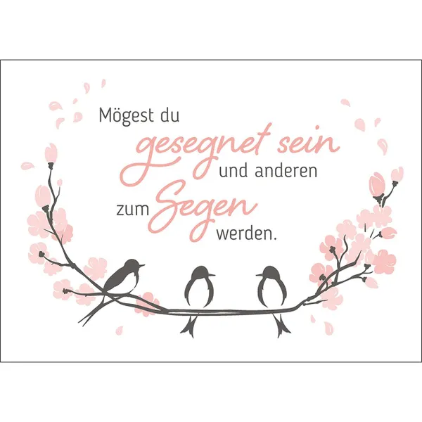 Produktbild des Artikels Fensterbild-Postkarten: Mögest du gesegnet, 4 Stück (Schreibwaren)