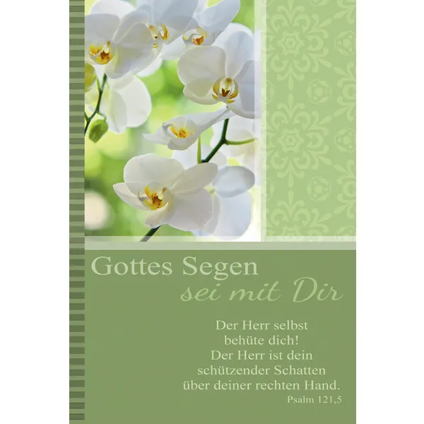 Produktbild des Artikels Faltkarte "Gottes Segen sei mit Dir" - 5 Stück (Schreibwaren)