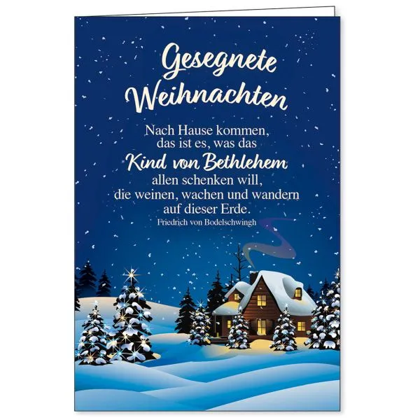 Produktbild des Artikels Faltkarte: Gesegnete Weihnachten (Schreibwaren)