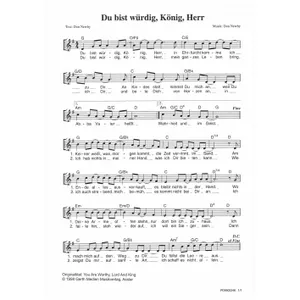 Produktbild des Artikels Du bist würdig, König, Herr (Noten - Download)