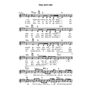 Produktbild des Artikels Was dich hält (Noten - Download)