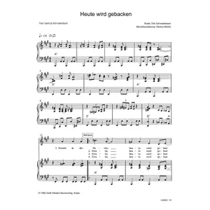 Produktbild des Artikels Heute wird gebacken (Noten - Download)