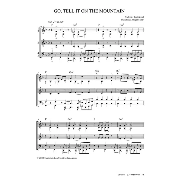 Produktbild des Artikels Go Tell It On The Mountain (Noten - Download)