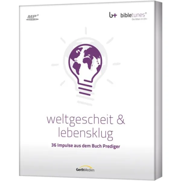 Produktbild des Artikels bibletunes: weltgescheit & lebensklug (Hörbuch/Hörspiel - CD)