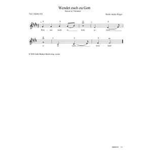 Produktbild des Artikels Wendet euch zu Gott (Noten - Download)