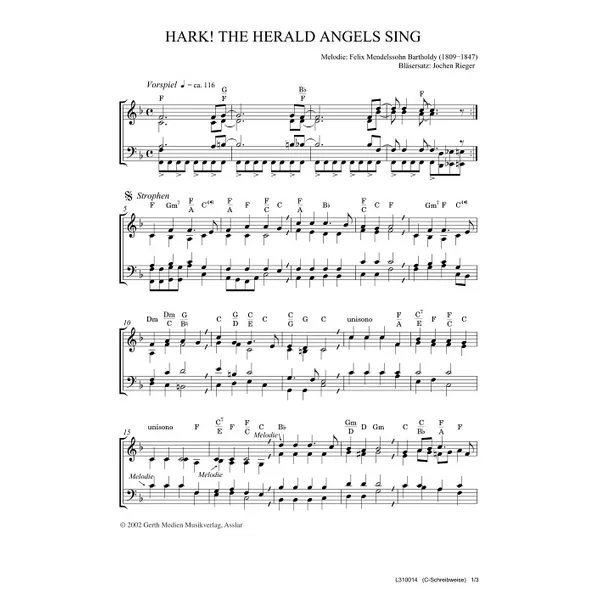 Produktbild des Artikels Hark! The Herald Angels Sing (Noten - Download)