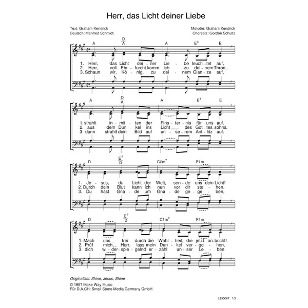 Produktbild des Artikels Herr, das Licht deiner Liebe (Noten - Download)