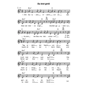 Produktbild des Artikels Du bist groß (Noten - Download)