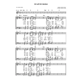 Produktbild des Artikels Ich will dir danken (Noten - Download)