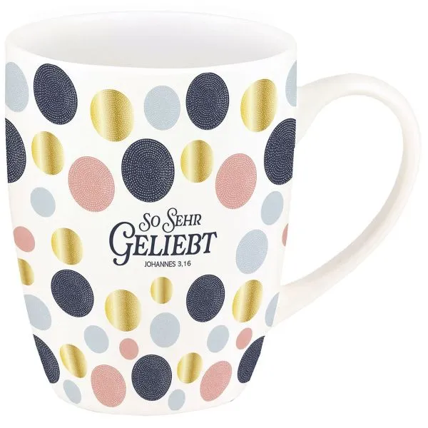 Produktbild des Artikels Tasse "So sehr geliebt" (Gold-Edition) ()
