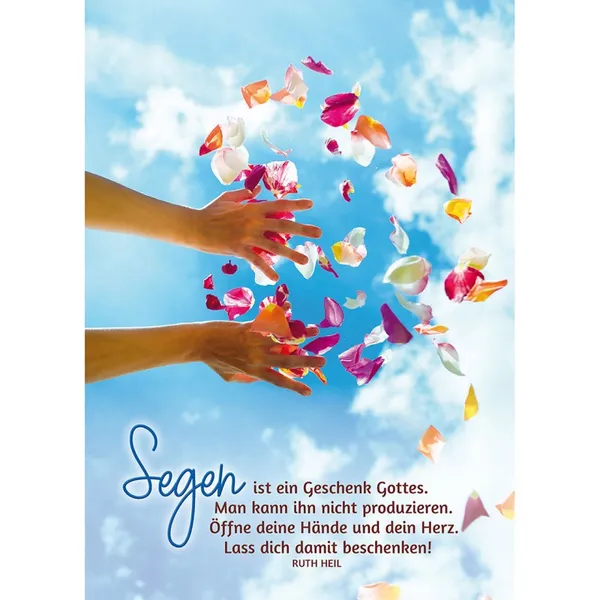 Produktbild des Artikels Postkarten: Segen ist ein Geschenk Gottes, 4 Stück (Schreibwaren)
