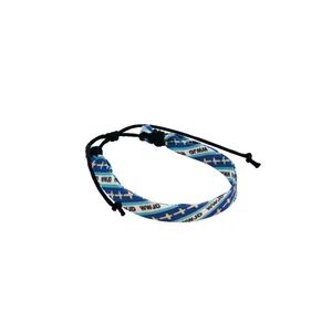 Produktbild des Artikels Armband "W.W.J.D." Stoff - blau ()