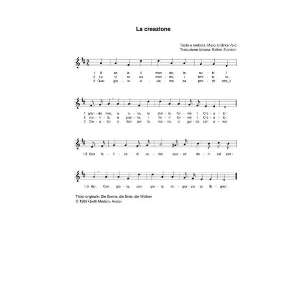 Produktbild des Artikels Ill sole, il mondo, le nubi (Noten - Download)