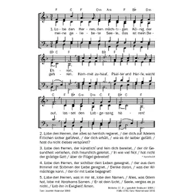 Produktbild des Artikels Lobe den Herren den mächtigen König der Ehren (Noten - Download)