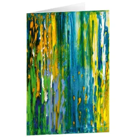 Produktbild des Artikels Kunstkarten "Grünes Farbspiel" 5 Stk. (Schreibwaren)