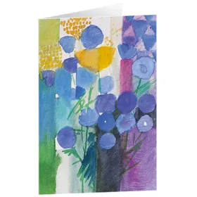 Produktbild des Artikels Kunstkarten "Blütenspiel blau" 5 Stk. (Schreibwaren)