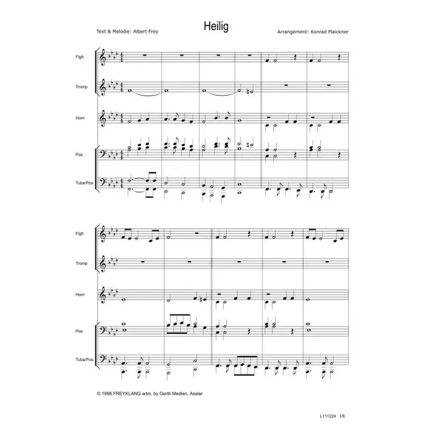 Produktbild des Artikels Heilig (Noten - Download)