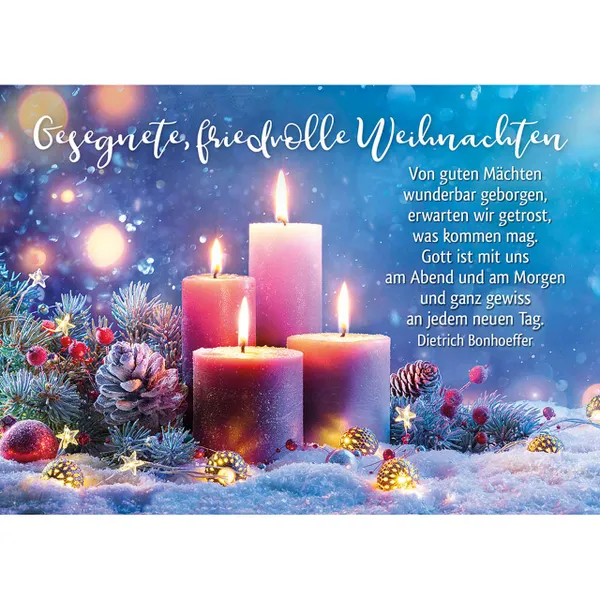 Produktbild des Artikels Faltkarte: Gesegnete, friedvolle Weihnachten (Schreibwaren)