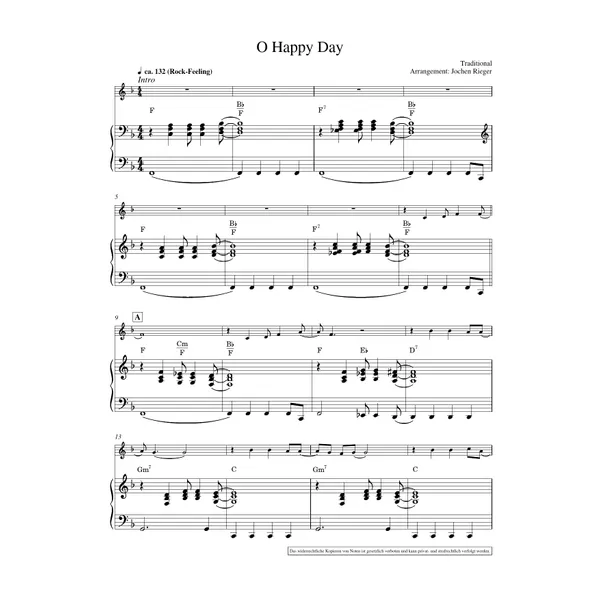 Produktbild des Artikels Oh Happy Day (Noten - Download)