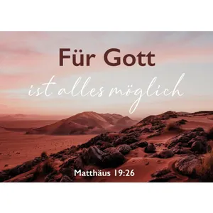 Produktbild des Artikels Postkarte "Gott ist alles möglich" (Schreibwaren)