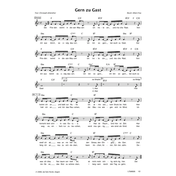 Produktbild des Artikels Gern zu Gast (Noten - Download)