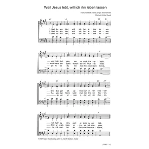 Produktbild des Artikels Weil Jesus lebt, will ich ihn leben lassen (Noten - Download)