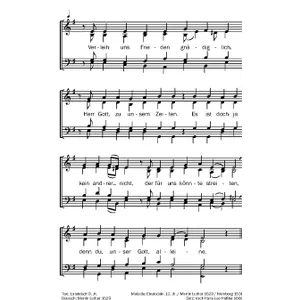 Produktbild des Artikels Verleih uns Frieden gnädiglich (Noten - Download)