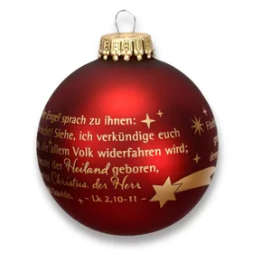 Produktbild des Artikels Christbaumkugel - "Und der Engel sprach" rot ()
