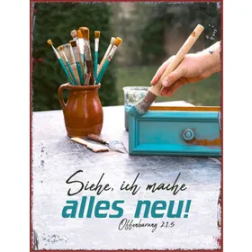 Produktbild des Artikels Jahreslosung 2026 - Metallschild groß "Upcycling" ()