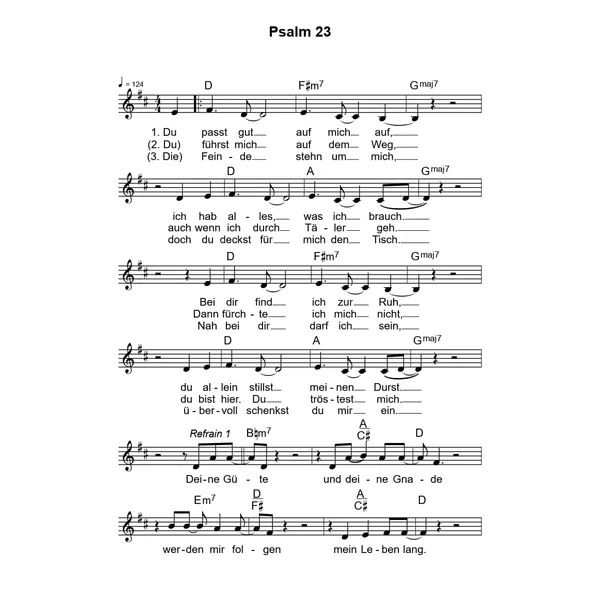 Produktbild des Artikels Psalm 23 (Noten - Download)