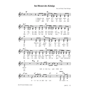 Produktbild des Artikels Im Dienst des Königs (Noten - Download)