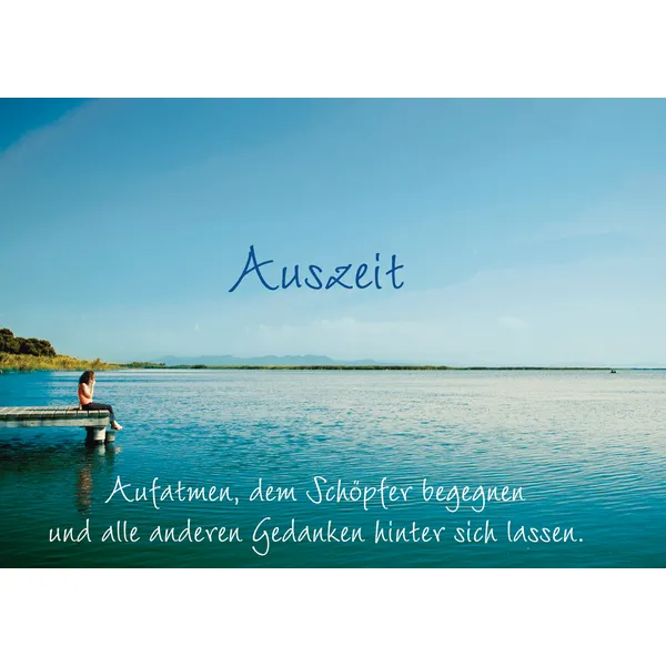 Produktbild des Artikels Postkarte "Auszeit - Aufatmen, dem Schöpfer begegnen und..." - 5 Stück (Schreibwaren)