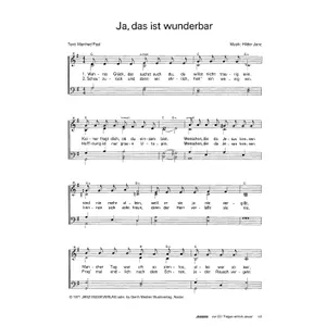 Produktbild des Artikels Ja, das ist wunderbar (Noten - Download)