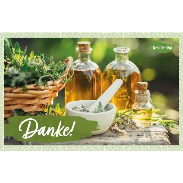 Produktbild des Artikels Kräuter-Dip-Karte - Danke! (Lebensmittel)