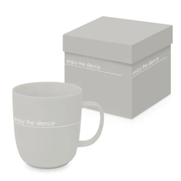 Produktbild des Artikels Tasse "enjoy the silence" taupe ()