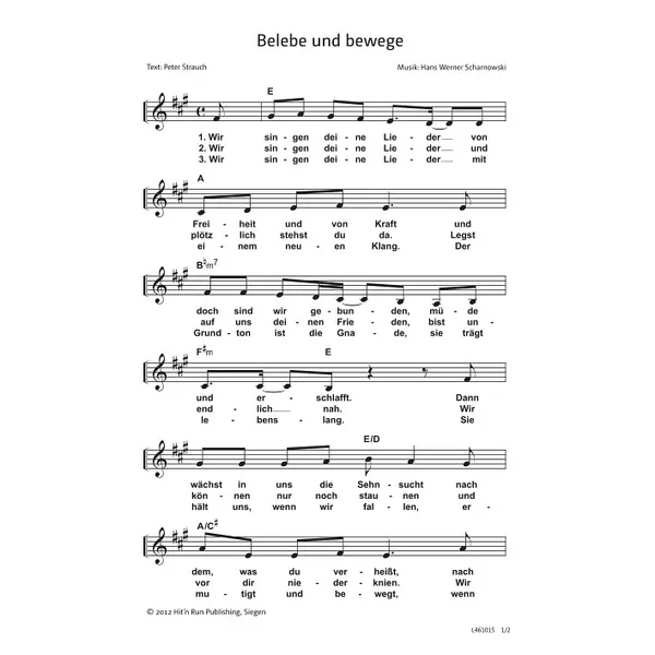 Produktbild des Artikels Belebe und bewege (Noten - Download)
