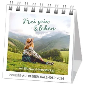 Produktbild des Artikels Frei sein & leben 2026 - Aufkleber-Kalender (Kalender - Spiralbindung)