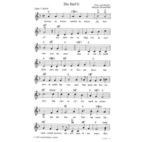 Produktbild des Artikels Die fünf G (Noten - Download)