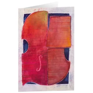 Produktbild des Artikels Kunstkarten "Rote Violine" 5 Stk. (Schreibwaren)