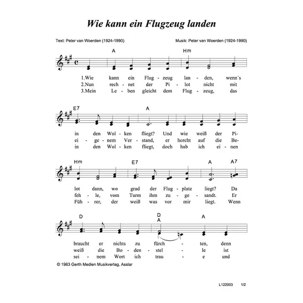 Produktbild des Artikels Wie kann ein Flugzeug landen (Noten - Download)