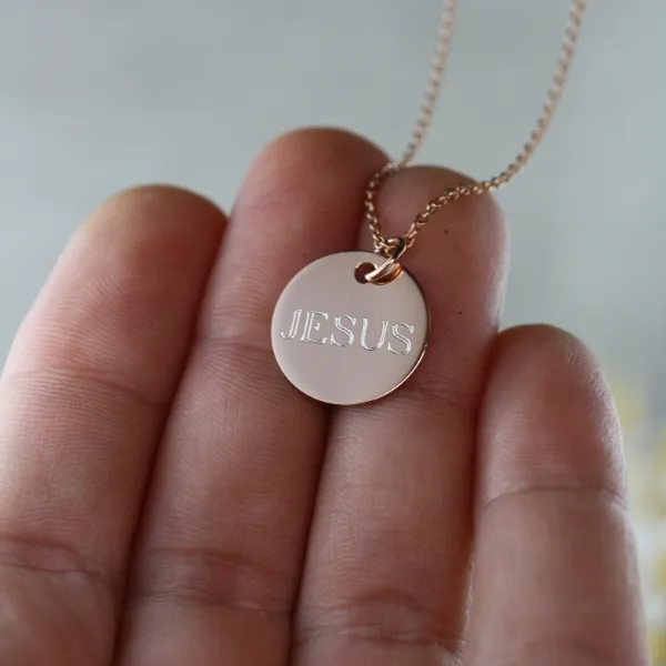 Produktbild des Artikels Kette mit Anhänger "JESUS" silber ()